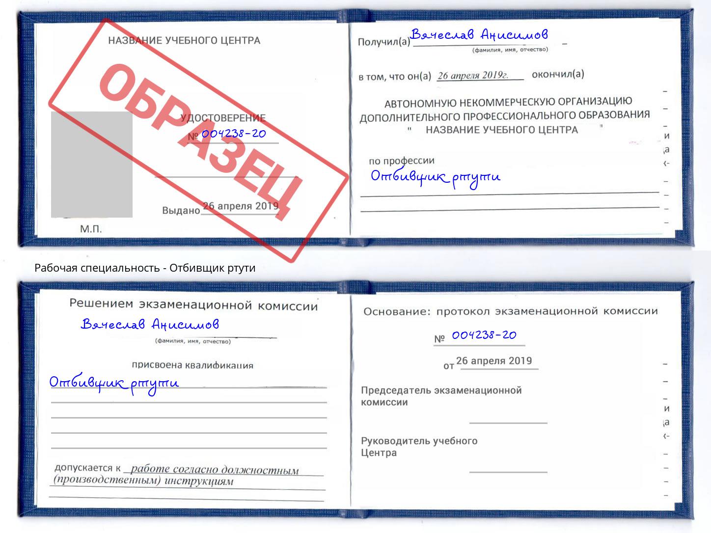 Отбивщик ртути Богородицк