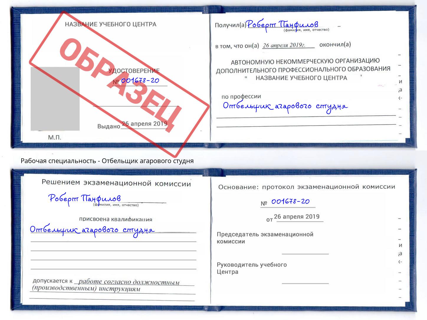 Отбельщик агарового студня Богородицк